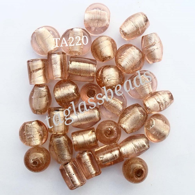 SILVER FOIL BIG SIZE HOLE BEADS