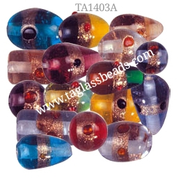 GOLD STONE GLASS BEADS