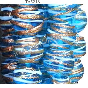 glass lampwork beads with goldsand line, round, 12mm dia