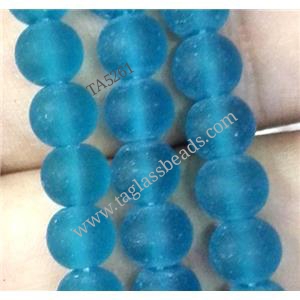 matte lampwork bead, round, approx 8mm dia