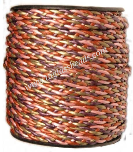 Leather Round Braided Cord Size	3 mm to 5.0 mm